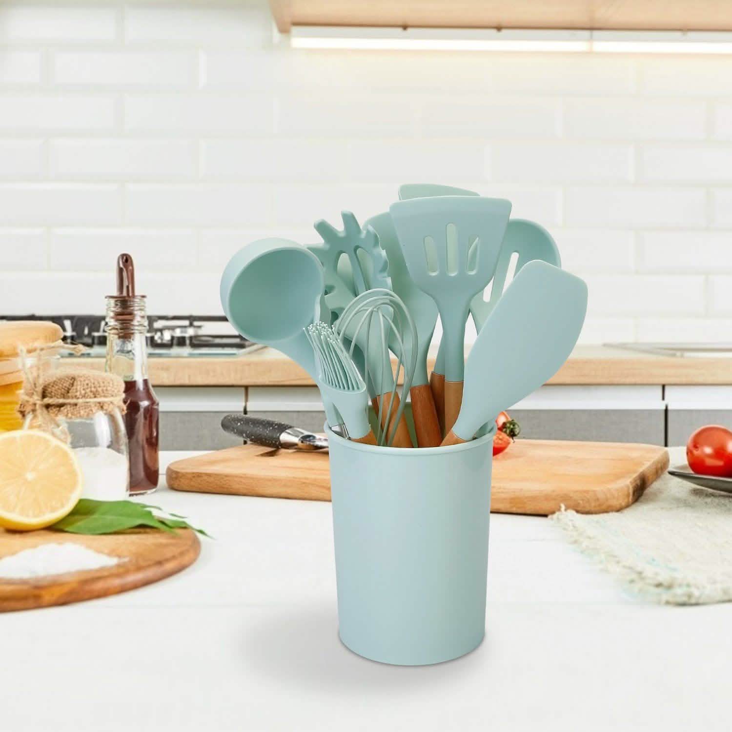 11-Piece: Silicone Cooking Utensil Set