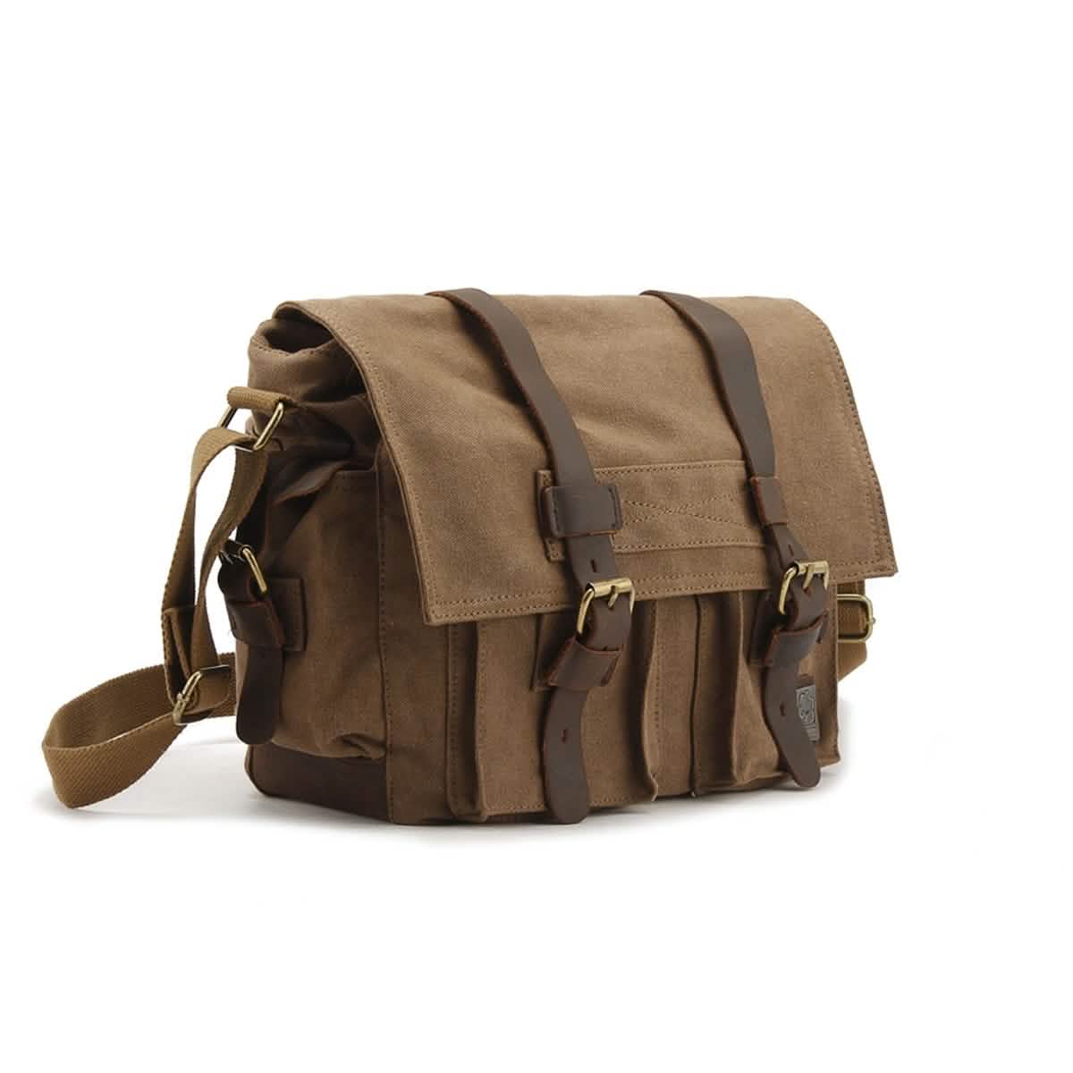 Military Vintage Canvas Crossbody Messenger Bag - Assorted Sizes