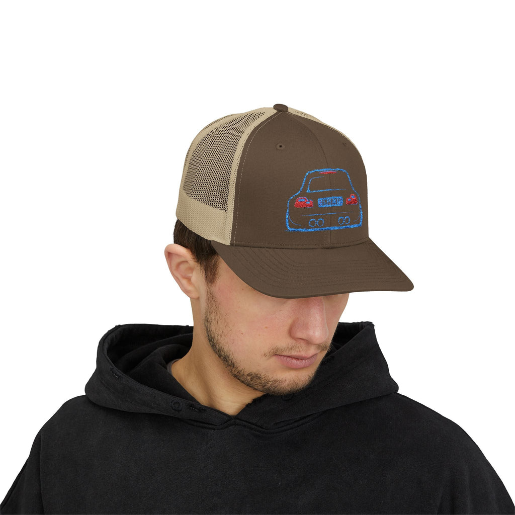 OMGBCKY Coupe Snapback Trucker Cap - Trucker Hat with Embroidered Car Design