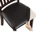 4-Pieces: Waterproof Removable Upholstered Leather Dining Chair Slipcovers