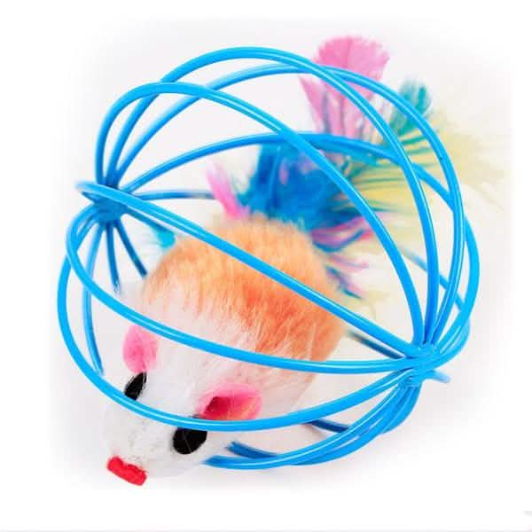 5-Pack: Pet Cat Kitten Playing Mouse Ball Cage