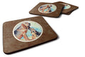 Bloodhound Momma's Love Foam Coasters Set of 4 Cup Coasters for Indoor Outdoor, Tabletop Protection, Anti Slip, Mouse pad Material
