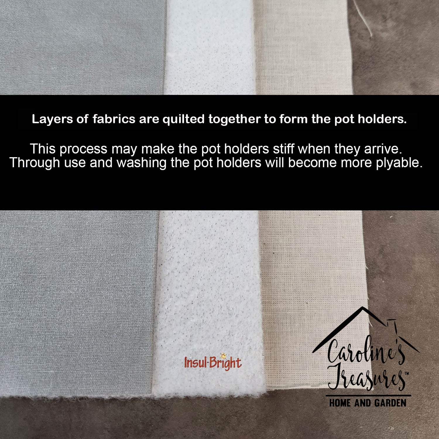 Long Hair Red Dachshund Two Peas Pot Holder Set of 2 Heat Resistant Quilted Hot Pads 7.5 x 7.5 Inch, Insulated Kitchen Trivets for Cooking & Baking