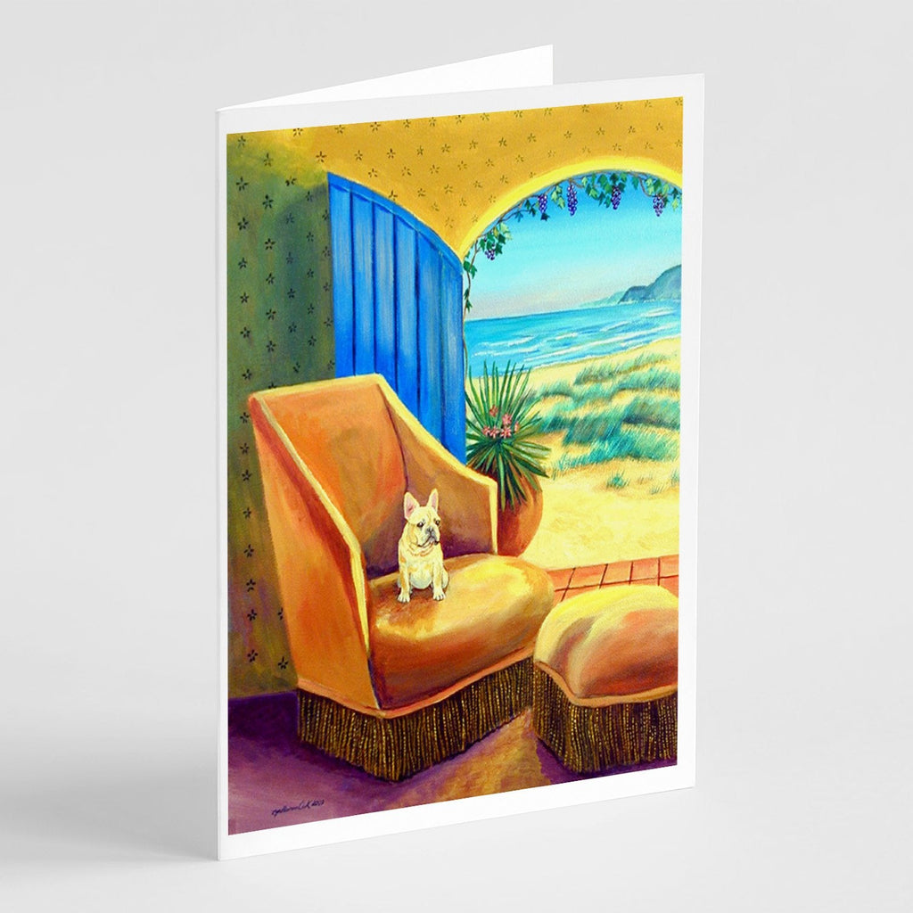 French Bulldog My Chair Greeting Cards Pack of 8 Blank Cards with Envelopes Whimsical A7 Size 5x7