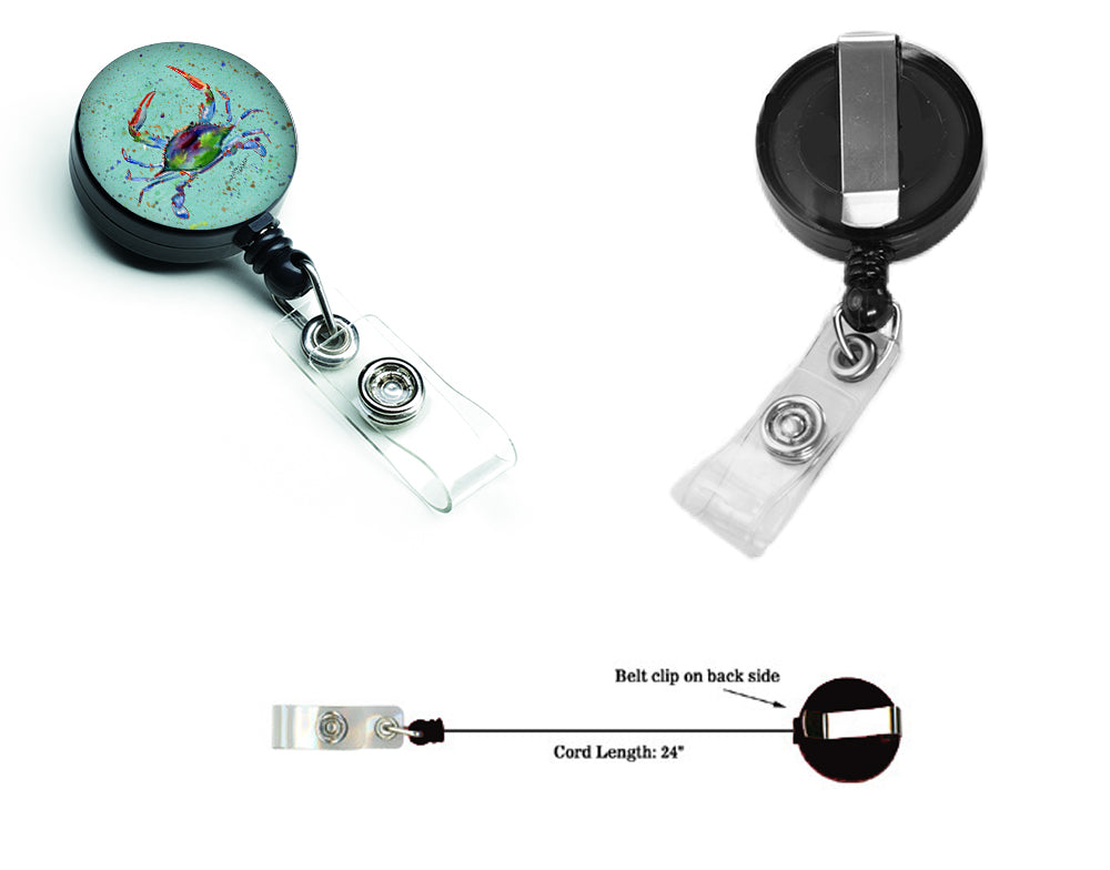 Crab Retractable Badge Reel for Nurses ID Badge Holder with Clip Retractable Employee Badge Holder, Belt Clip