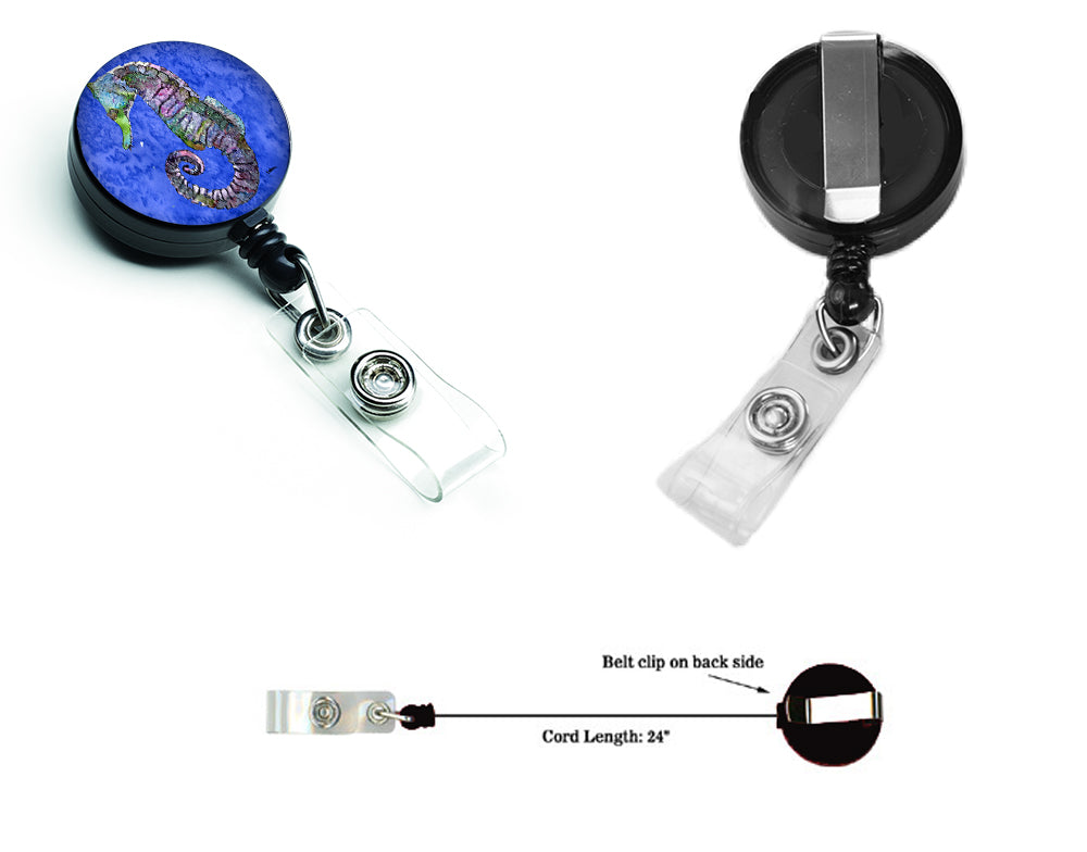Seahorse Retractable Badge Reel for Nurses ID Badge Holder with Clip Retractable Employee Badge Holder, Belt Clip