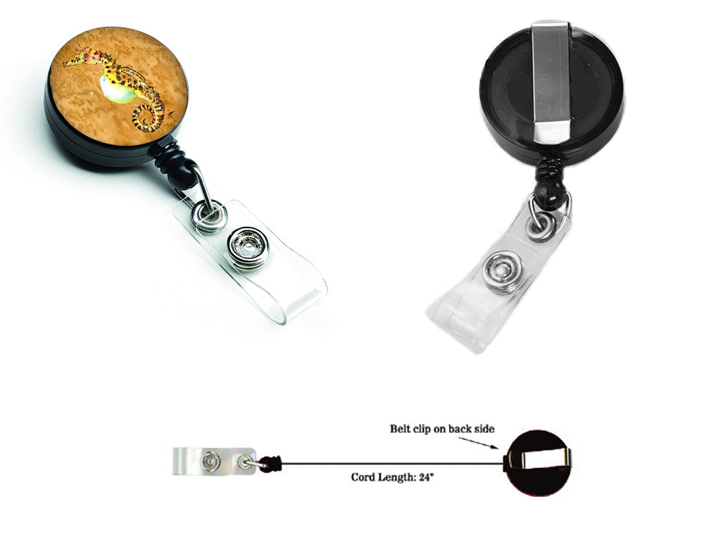 Seahorse Retractable Badge Reel for Nurses ID Badge Holder with Clip Retractable Employee Badge Holder, Belt Clip