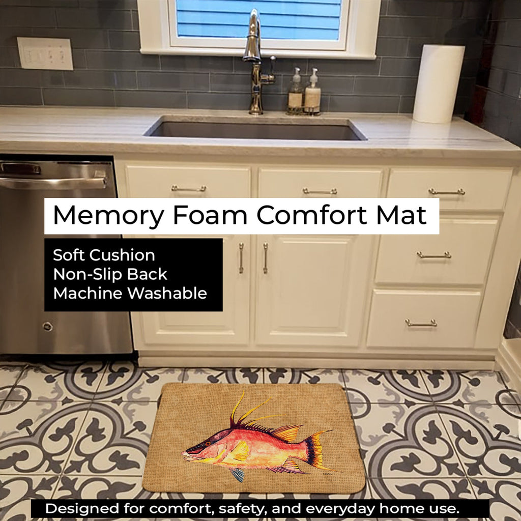 Hog Snapper Memory Foam Kitchen Mat Machine Washable Anti-Fatigue Cushion Comfort Bath or Kitchen Rug