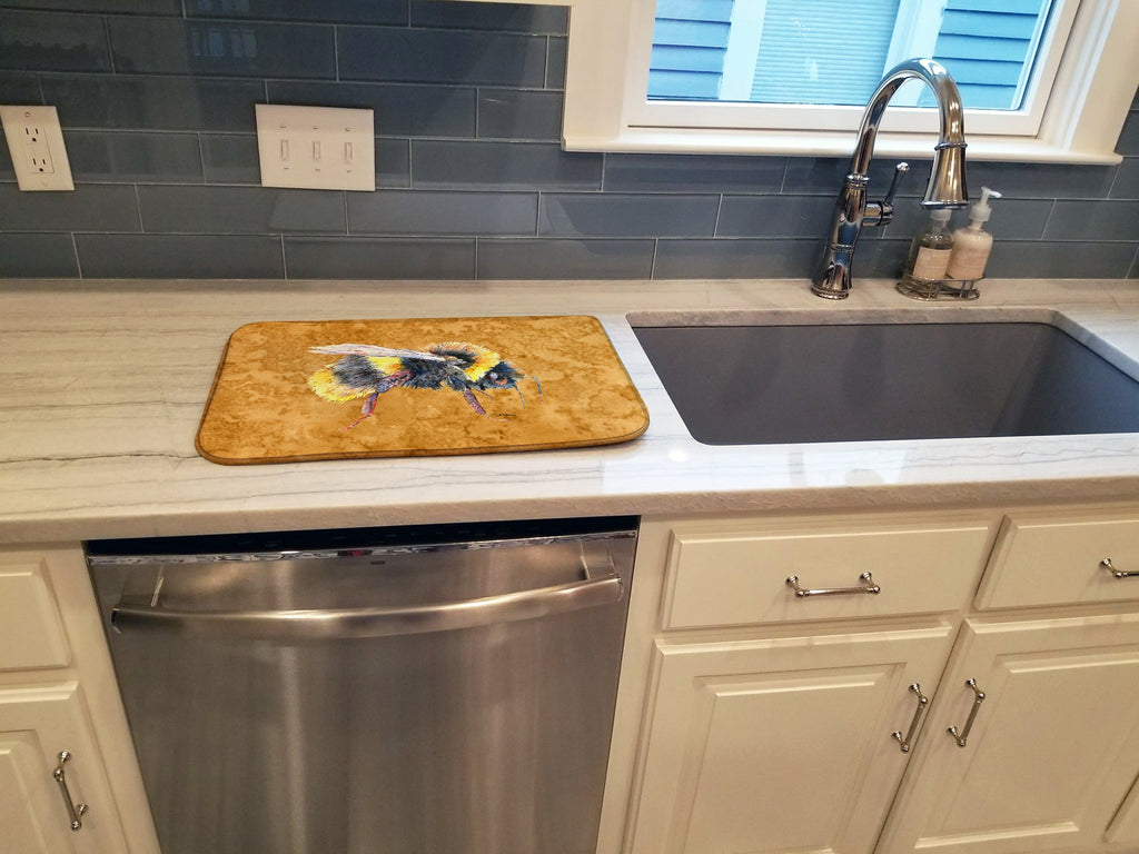 Bee on Gold Dish Drying Mat Absorbent Dish Drying Mat Pad for Kitchen Counter Dish Drainer Mat for Countertop, 14 x 21", Multicolor
