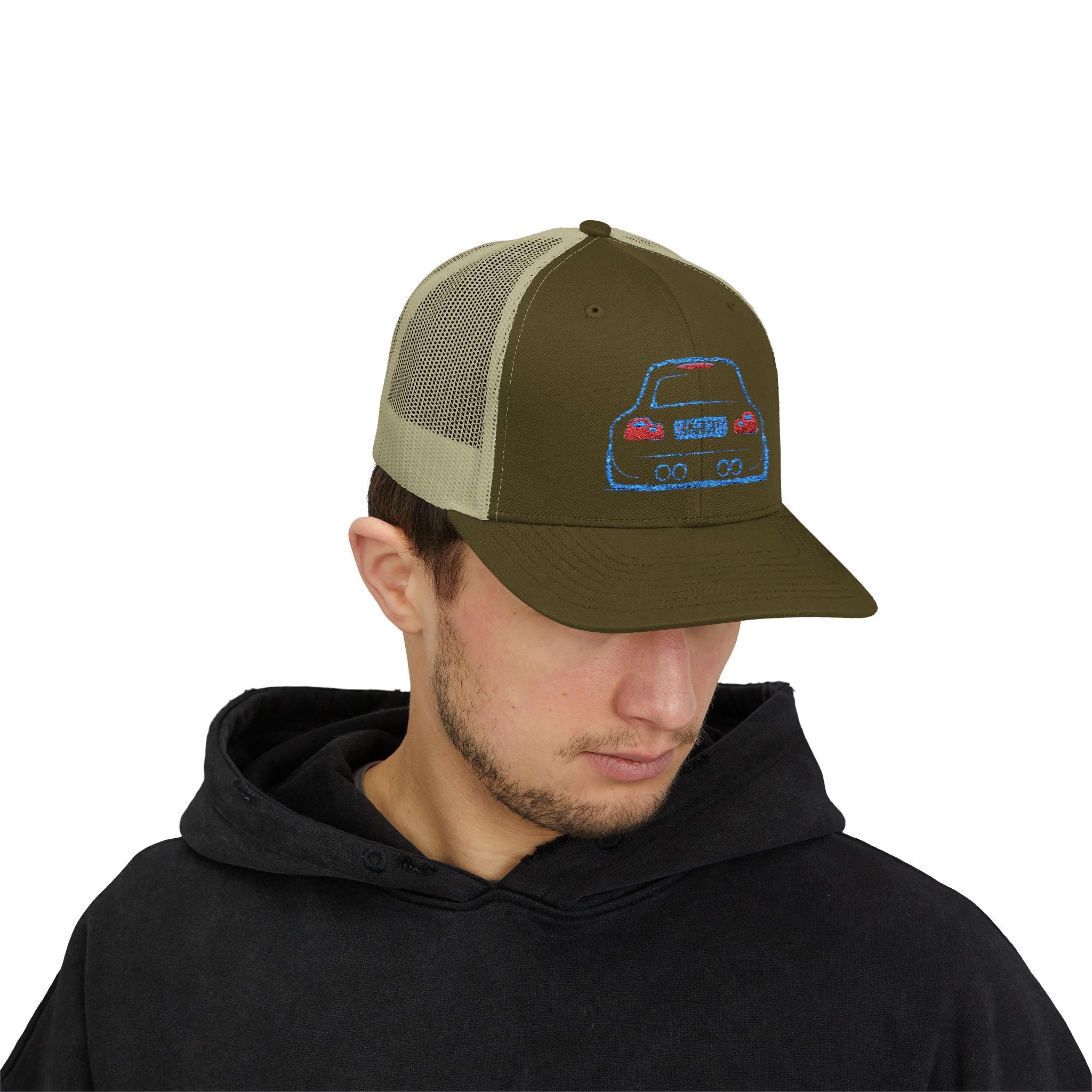 OMGBCKY Coupe Snapback Trucker Cap - Trucker Hat with Embroidered Car Design