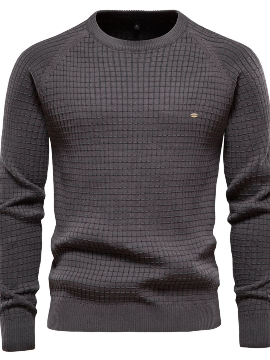 Texture Round Neck Long Sleeve Sweater