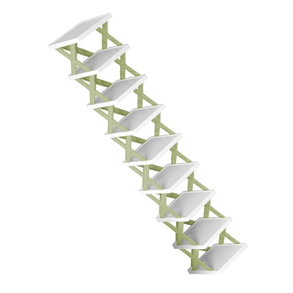 9-Tier Narrow Entryway Shoe Rack Plastic Vertical Shoe Organizer