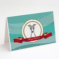 Italian Greyhound Merry Christmas Greeting Cards Pack of 8 Blank Cards with Envelopes Whimsical A7 Size 5x7