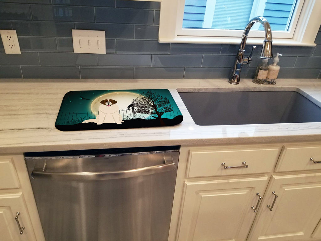 Halloween Scary Moscow Watchdog Dish Drying Mat Absorbent Dish Drying Mat Pad for Kitchen Counter Dish Drainer Mat for Countertop, 14 x 21", Multicolor