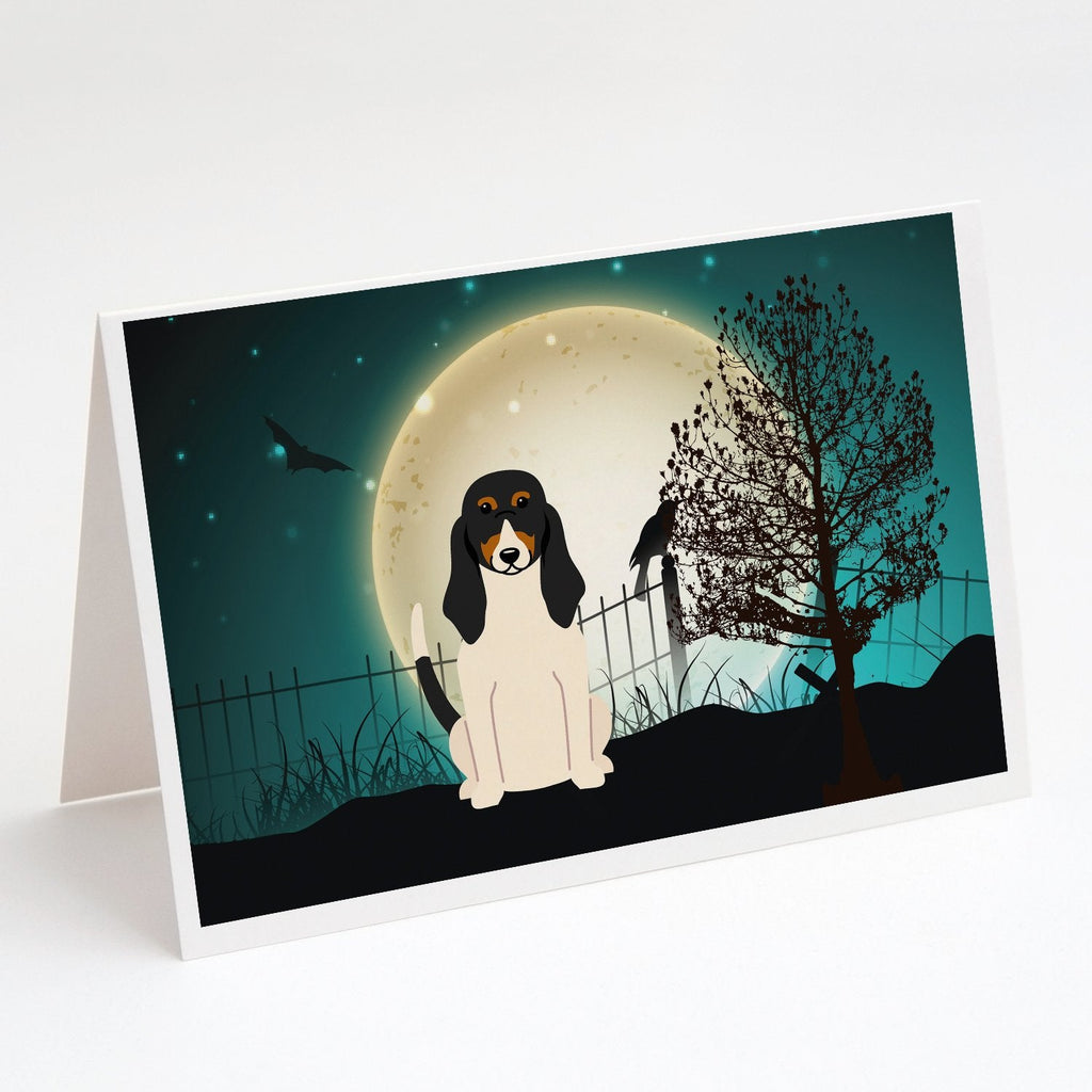 Halloween Scary Swiss Hound Greeting Cards Pack of 8 Blank Cards with Envelopes Whimsical A7 Size 5x7