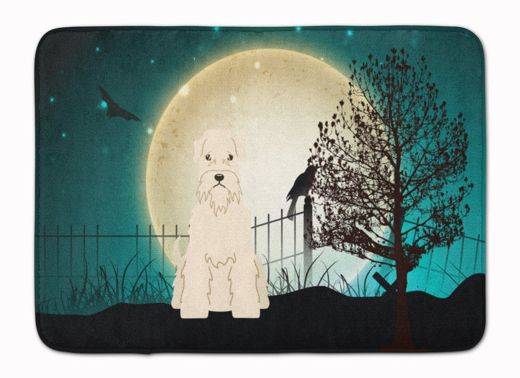 Halloween Scary Soft Coated Wheaten Terrier Memory Foam Kitchen Mat Machine Washable Anti-Fatigue Cushion Comfort Bath or Kitchen Rug