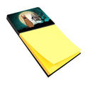 Halloween Scary German Shepherd Watercolor Sticky Note Holder Refillable Dispenser Desk Accessory 3x3 Pad Gift