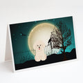 Halloween Scary Bichon Frise Greeting Cards Pack of 8 Blank Cards with Envelopes Whimsical A7 Size 5x7