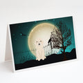 Halloween Scary Bedlington Terrier Sandy Greeting Cards Pack of 8 Blank Cards with Envelopes Whimsical A7 Size 5x7