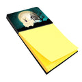 Halloween Scary Chow Chow White Watercolor Sticky Note Holder Refillable Dispenser Desk Accessory 3x3 Pad Gift