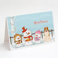 Merry Christmas Carolers Central Asian Shepherd Dog Greeting Cards Pack of 8 Blank Cards with Envelopes Whimsical A7 Size 5x7