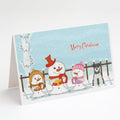 Merry Christmas Carolers Miniature Schnauzer Salt and Pepper Greeting Cards Pack of 8 Blank Cards with Envelopes Whimsical A7 Size 5x7