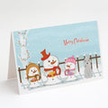 Merry Christmas Carolers Bedlington Terrier Blue Greeting Cards Pack of 8 Blank Cards with Envelopes Whimsical A7 Size 5x7