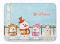 Merry Christmas Carolers Bedlington Terrier Sandy Memory Foam Kitchen Mat Machine Washable Anti-Fatigue Cushion Comfort Bath or Kitchen Rug