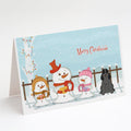 Merry Christmas Carolers Cocker Spaniel Black Greeting Cards Pack of 8 Blank Cards with Envelopes Whimsical A7 Size 5x7