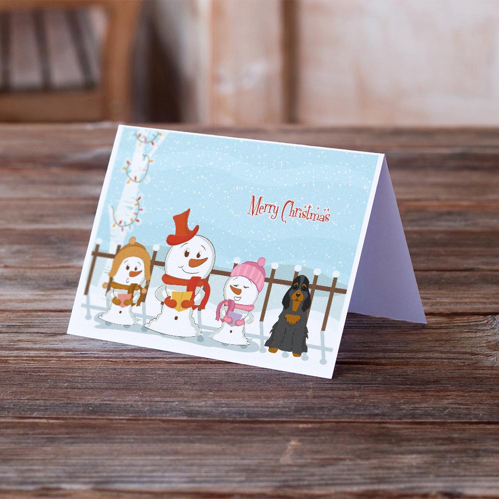 Merry Christmas Carolers Cocker Spaniel Black Tan Greeting Cards Pack of 8 Blank Cards with Envelopes Whimsical A7 Size 5x7