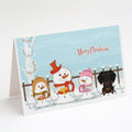 Merry Christmas Carolers Wire Haired Dachshund Black Tan Greeting Cards Pack of 8 Blank Cards with Envelopes Whimsical A7 Size 5x7