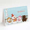 Merry Christmas Carolers Chow Chow Chocolate Greeting Cards Pack of 8 Blank Cards with Envelopes Whimsical A7 Size 5x7