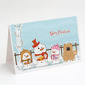 Merry Christmas Carolers Chow Chow Cream Greeting Cards Pack of 8 Blank Cards with Envelopes Whimsical A7 Size 5x7