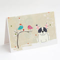 Christmas Presents between Friends French Bulldog - Piebald Greeting Cards Pack of 8 Blank Cards with Envelopes Whimsical A7 Size 5x7
