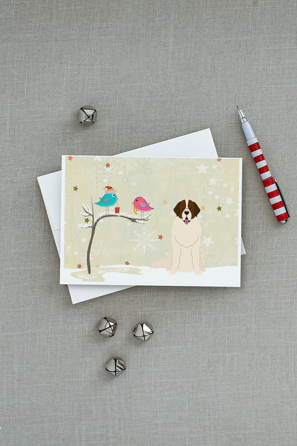 Christmas Presents between Friends Moscow Watchdog Greeting Cards Pack of 8 Blank Cards with Envelopes Whimsical A7 Size 5x7
