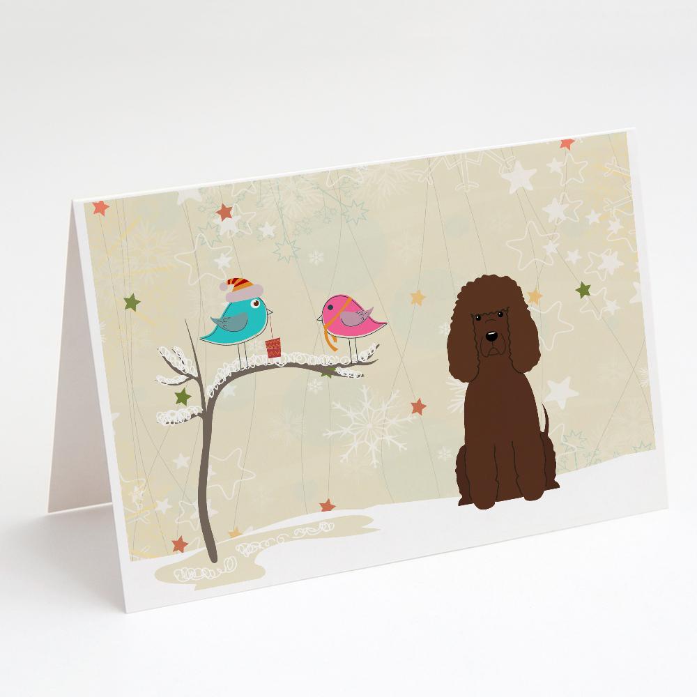 Christmas Presents between Friends Water Spaniel Greeting Cards Pack of 8 Blank Cards with Envelopes Whimsical A7 Size 5x7