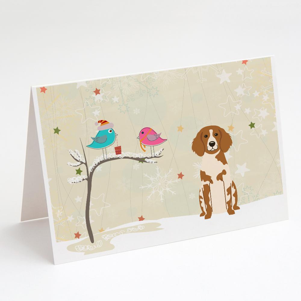 Christmas Presents between Friends Brittany Greeting Cards Pack of 8 Blank Cards with Envelopes Whimsical A7 Size 5x7