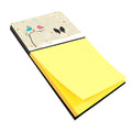 Christmas Presents between Friends Papillon - Black and White Watercolor Sticky Note Holder Refillable Dispenser Desk Accessory 3x3 Pad Gift