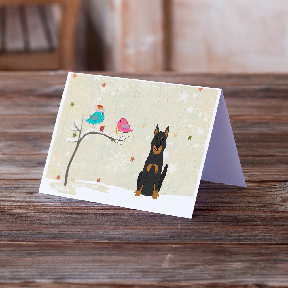 Christmas Presents between Friends Beauce Shepherd Dog Greeting Cards Pack of 8 Blank Cards with Envelopes Whimsical A7 Size 5x7
