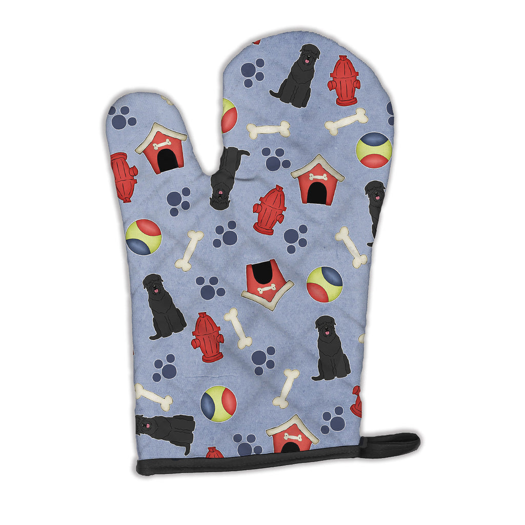 Dog House Collection Black Russian Terrier Oven Mitt Heat Resistant Thick Oven Mitt for Hot Pans and Oven, Kitchen Mitt Protect Hands, Cooking Baking Glove
