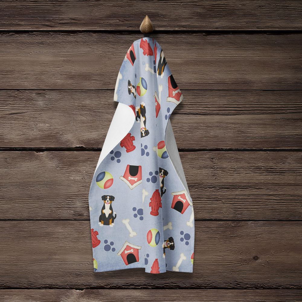 Dog House Collection Entlebucher Kitchen Towel Velour Plush Front and Cotton Loop Back Machine Washable