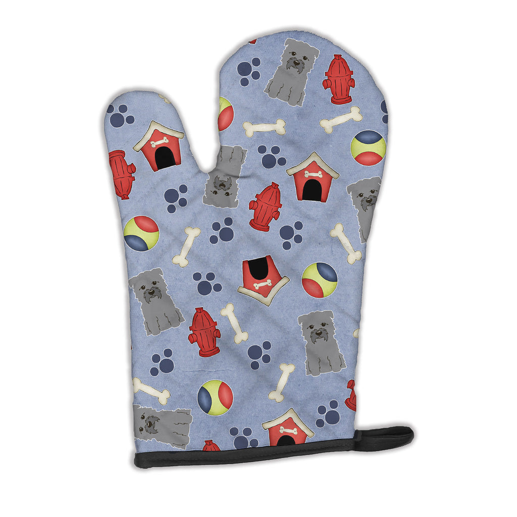 Dog House Collection Glen of Imal Grey Oven Mitt Heat Resistant Thick Oven Mitt for Hot Pans and Oven, Kitchen Mitt Protect Hands, Cooking Baking Glove