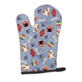 Dog House Collection English Bulldog Fawn White Oven Mitt Heat Resistant Thick Oven Mitt for Hot Pans and Oven, Kitchen Mitt Protect Hands, Cooking Baking Glove