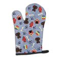 Dog House Collection Wire Haired Dachshund Chocolate Oven Mitt Heat Resistant Thick Oven Mitt for Hot Pans and Oven, Kitchen Mitt Protect Hands, Cooking Baking Glove