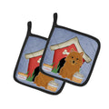 Dog House Collection Norwich Terrier Pot Holder Set of 2 Heat Resistant Quilted Hot Pads 7.5 x 7.5 Inch, Insulated Kitchen Trivets for Cooking & Baking