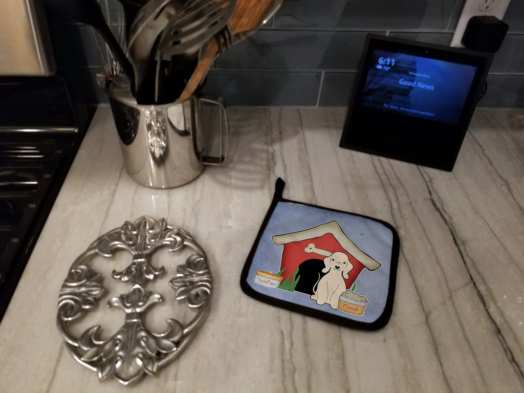 Dog House Collection Bedlington Terrier Sandy Pot Holder Set of 2 Heat Resistant Quilted Hot Pads 7.5 x 7.5 Inch, Insulated Kitchen Trivets for Cooking & Baking