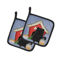 Dog House Collection Chow Chow Black Pot Holder Set of 2 Heat Resistant Quilted Hot Pads 7.5 x 7.5 Inch, Insulated Kitchen Trivets for Cooking & Baking