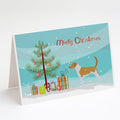 American Foxhound Merry Christmas Tree Greeting Cards Pack of 8 Blank Cards with Envelopes Whimsical A7 Size 5x7