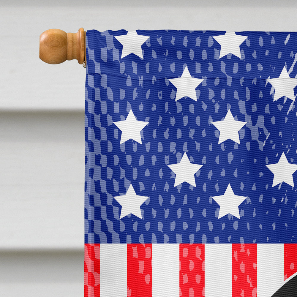 Patriotic USA Pug Fawn House Flag 28x40 Porch Sleeve Pole Decorative Outside Yard Banner Artwork Wall Hanging, Polyester