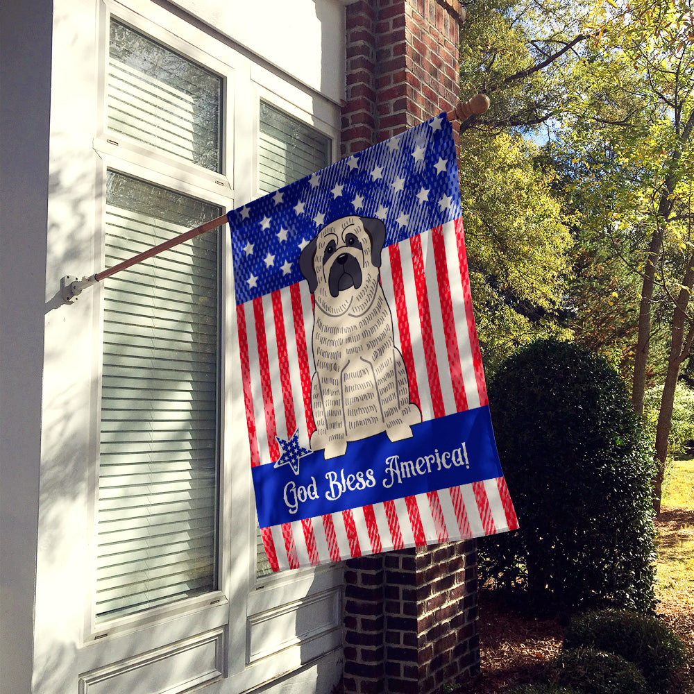 Patriotic USA Mastiff Brindle White House Flag 28x40 Porch Sleeve Pole Decorative Outside Yard Banner Artwork Wall Hanging, Polyester